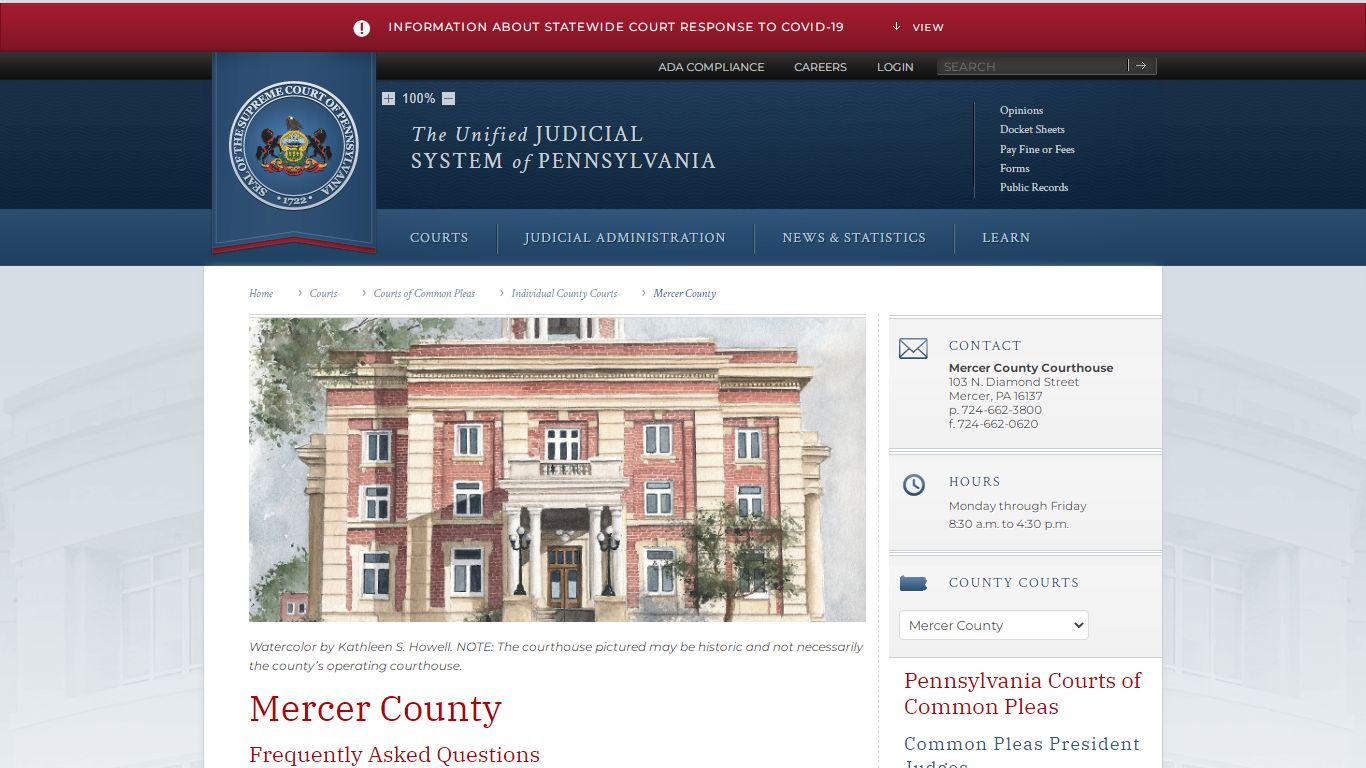 Mercer County | Individual County Courts | Courts of ...